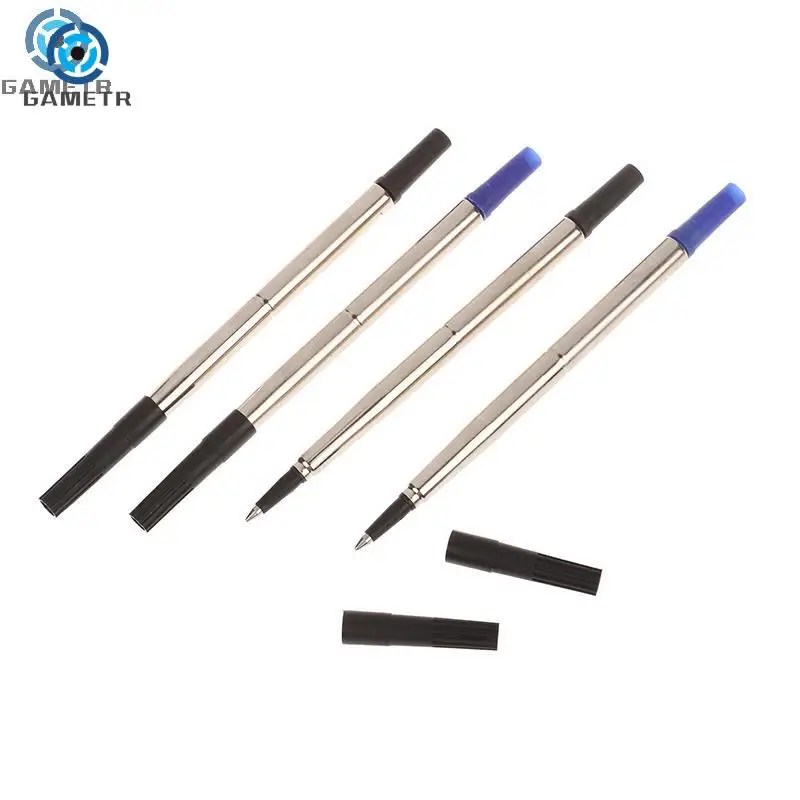 2 adet 11.6CM tükenmez Metal kalem dolum 0.5mm 0.7mm İpucu hazine kalem yedek dolum siyah ve mavi için uyar