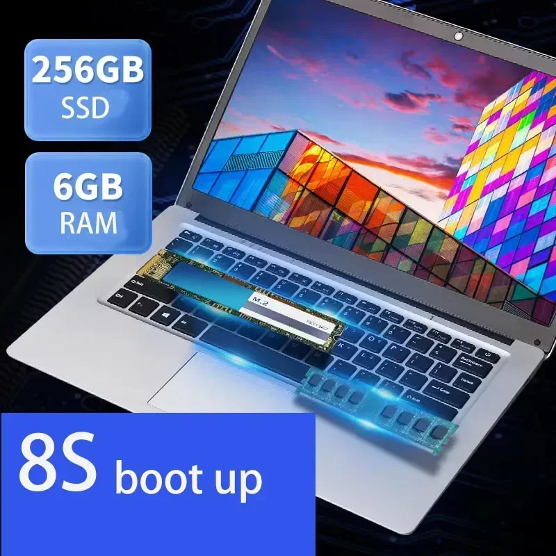 2022 yeni 14 inç Windows 10 taşınabilir dizüstü bilgisayar ofis ve okul için WiFi Bluetooth kamera USB 3.0 oyun Netbook dizüstü bilgisayarlar