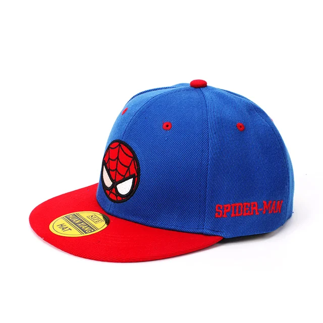 2023 Disney örümcek adam karikatür bebek şapka çocuklar beyzbol şapkası erkek kız Marvel kapaklar Snapback Hip Hop çocuk yürümeye başlayan kap ayarlanabilir 2-8Y