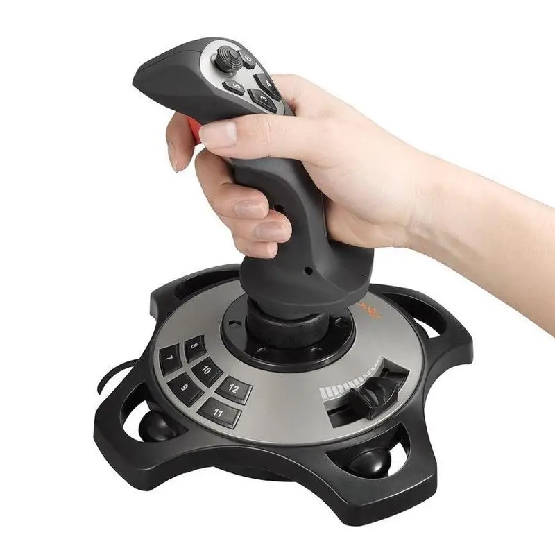 2023. PXN-2113 uçuş simülatörü Gamepad titreşim kontrol USB kablolu oyun Joystick için PC/masaüstü oyun aksesuarları - Görsel 1