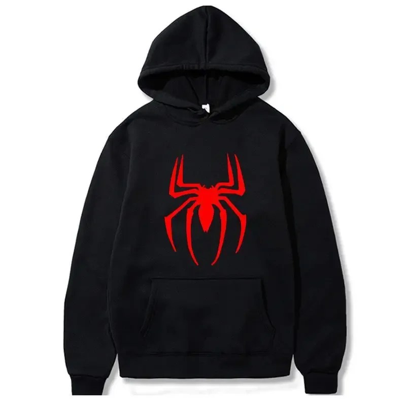 2023 sportif pamuklu bluz yeni erkek Hoodie sokak moda örümcek baskı kazak polar Hoodie bayanlar rahat komik gevşek Hoodie