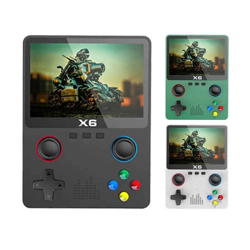 2023 yeni X6 3.5 inç IPS ekran el oyun oyuncu çift Joystick 11 simülatörleri GBA çocuklar için Video oyun konsolu hediyeler - Görsel 3