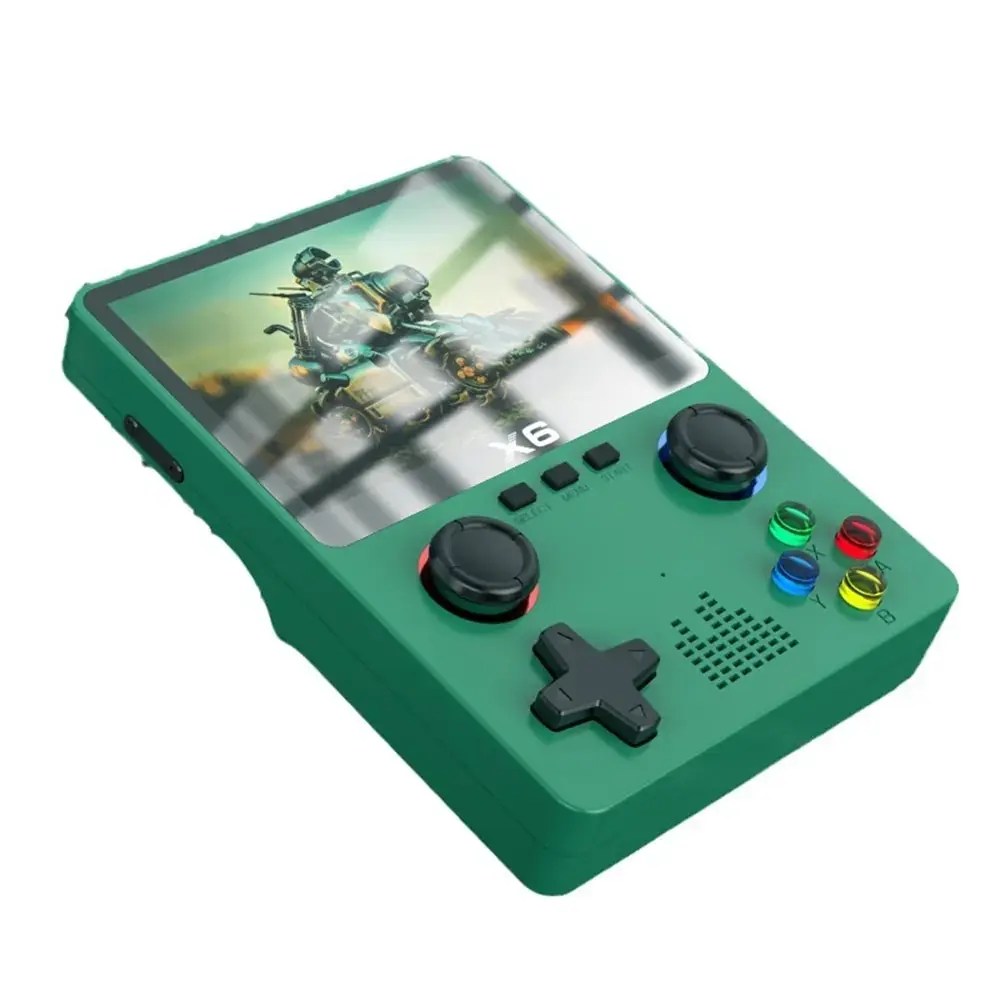 2023 yeni X6 3.5 inç IPS ekran el oyun oyuncu çift Joystick 11 simülatörleri GBA çocuklar için Video oyun konsolu hediyeler - Görsel 4