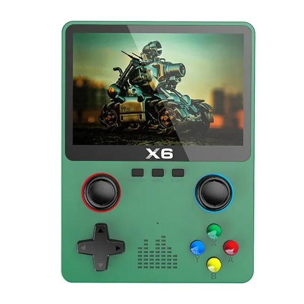 2023 yeni X6 3.5 inç IPS ekran el oyun oyuncu çift Joystick 11 simülatörleri GBA çocuklar için Video oyun konsolu hediyeler - Görsel 8