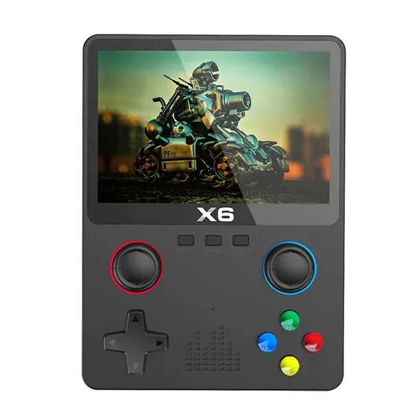 2023 yeni X6 3.5 inç IPS ekran el oyun oyuncu çift Joystick 11 simülatörleri GBA çocuklar için Video oyun konsolu hediyeler - Görsel 9