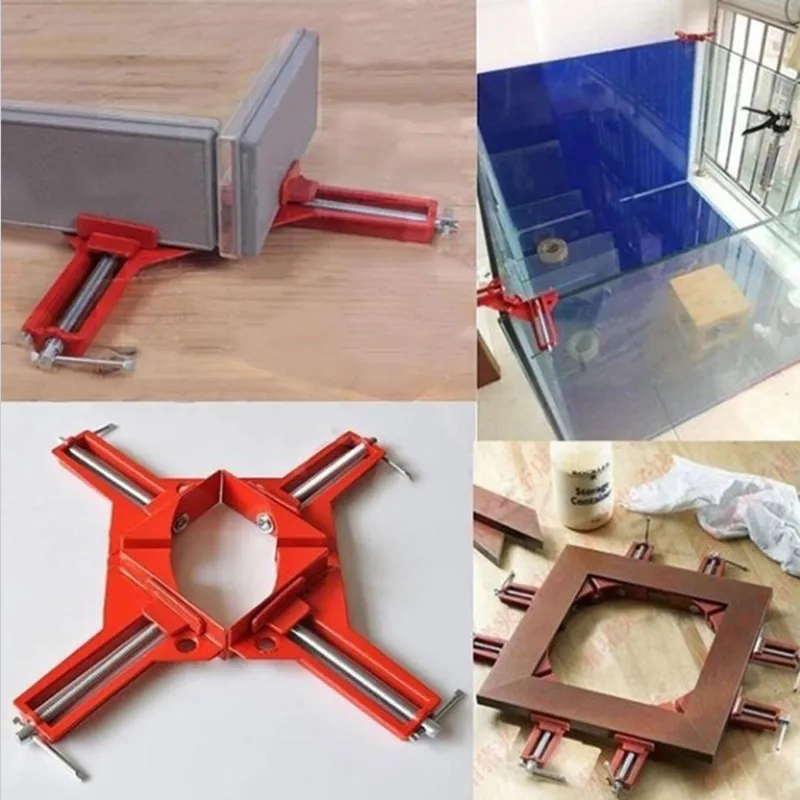 1/2/4 adet 90 derece açı kelepçe sağ açı ağaç İşleme çerçeve kelepçe İşlevli DIY cam köşe tutucu ağaç İşleme el aracı - Görsel 3
