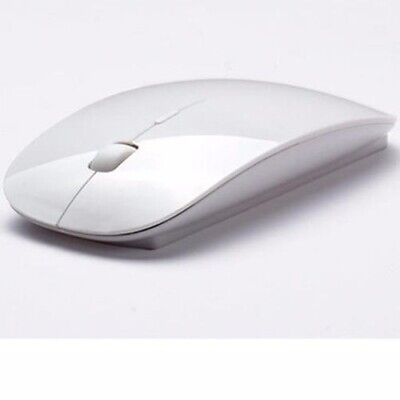 Wireless 2.4GHz Optical Slim White Mouse With Mini USB Receiver For Laptop PC