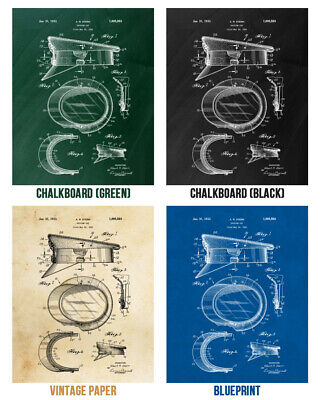 Police Station Patent Posters Set of 6 Officers Hat Law Enforcement Art Wall Art - Görsel 2