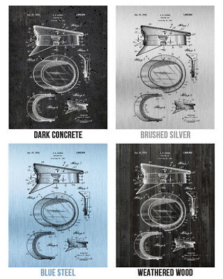 Police Station Patent Posters Set of 6 Officers Hat Law Enforcement Art Wall Art - Görsel 3