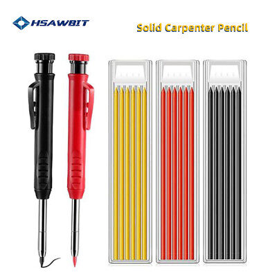 Solid Carpenter Pencil Set for Construction Built-in Sharpener Drawing