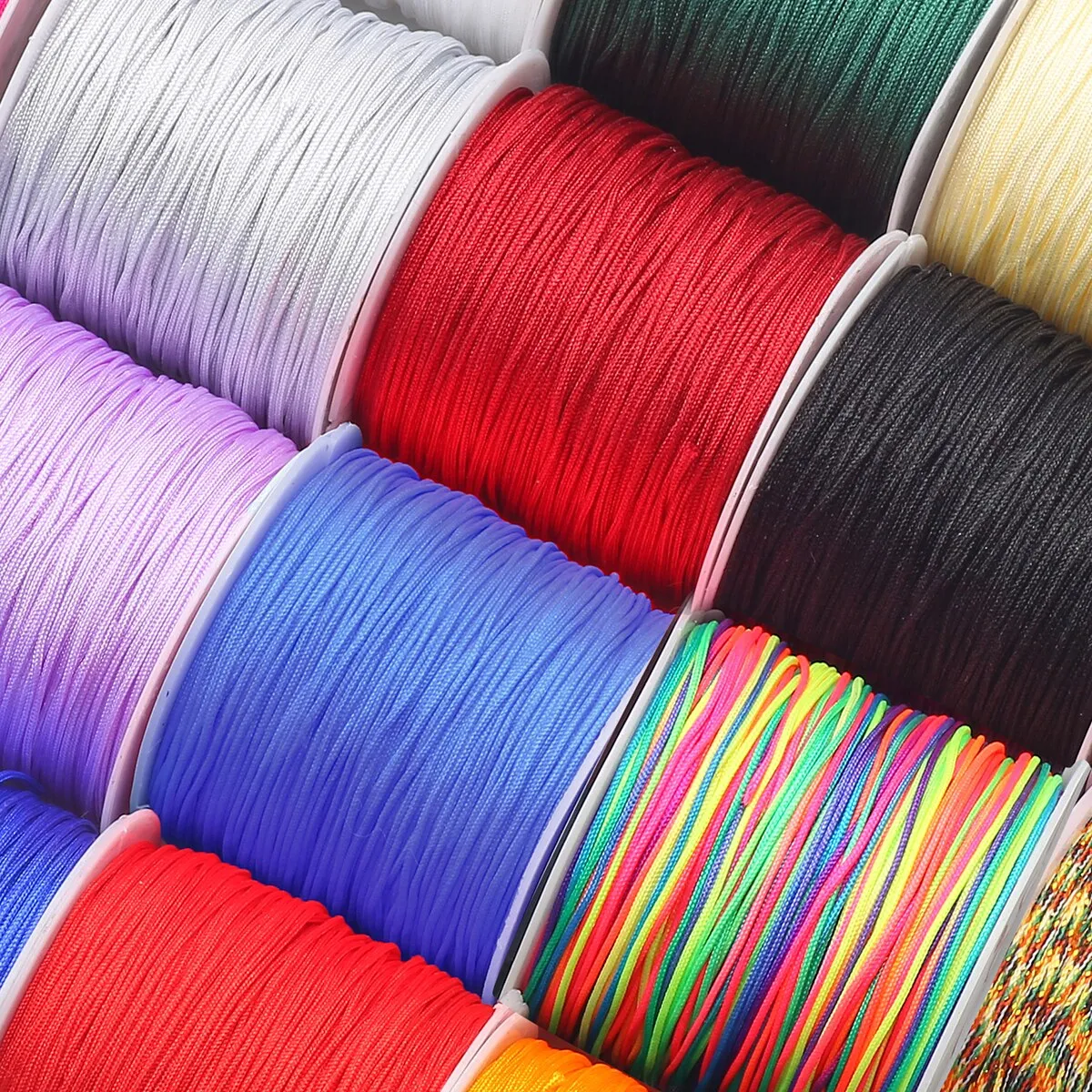 1 rulo dokuma yeşim iplik takı boncuklu aksesuarları DIY malzeme bilezik kolye dokuma kordon hattı uzunluğu 50m