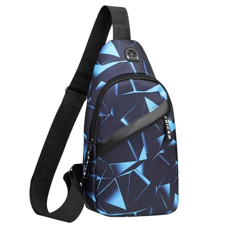 Men Bag Shoulder Bags USB Charging Crossbody Package Men's Leather Sling Pack - Görsel 10