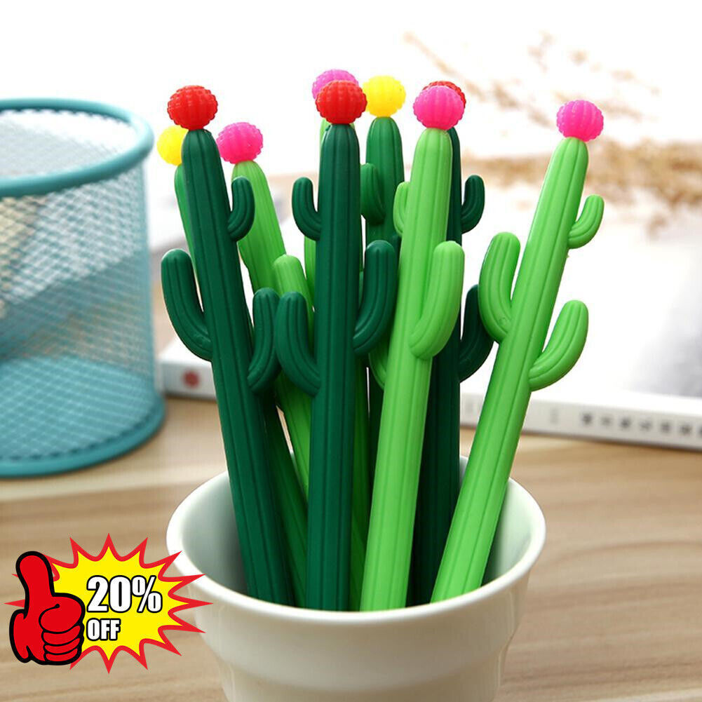 Cactus Design Gel Pen Writing Pen Office School Best Supplies BEST Gift A0D5