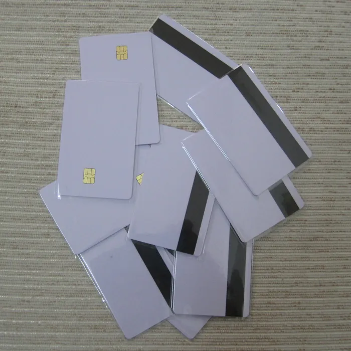 10 adet/grup Beyaz Iletişim Sle4442 Çip Akıllı IC ile Boş PVC Kart 2750 OE Hi-co Manyetik Şerit - Görsel 3