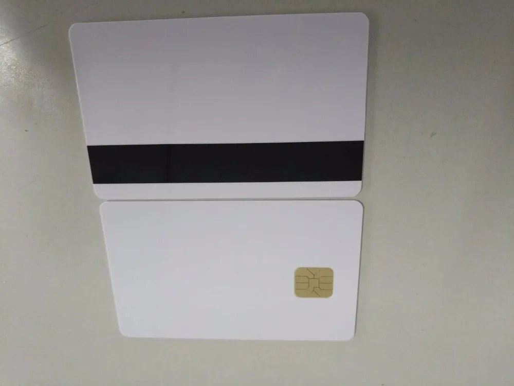 10 adet/grup Beyaz Iletişim Sle4442 Çip Akıllı IC ile Boş PVC Kart 2750 OE Hi-co Manyetik Şerit