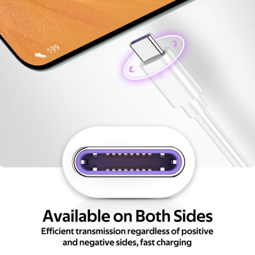 5-Pack USB-C to USB-A Cable Fast Charge Type C Charging Cord Rapid Sync Charger - Görsel 3