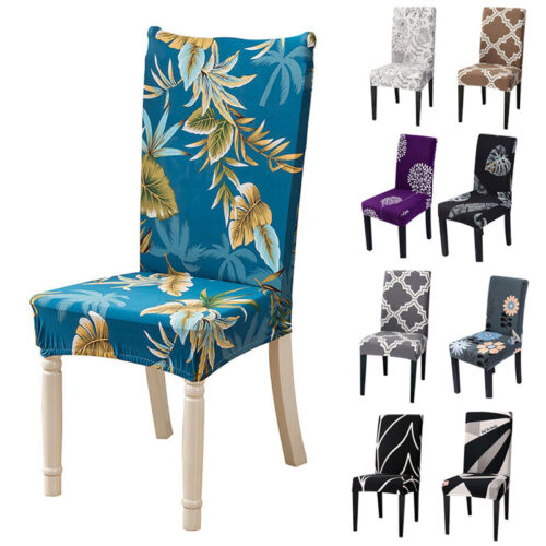 Stretch Printed Chair Cover Dining Seat Cover Slipcover Removable Party Decor - Görsel 2
