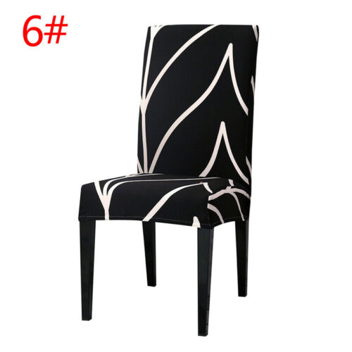 Stretch Printed Chair Cover Dining Seat Cover Slipcover Removable Party Decor - Görsel 3