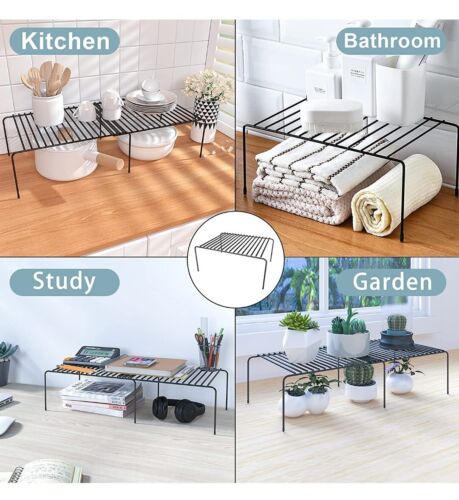 Kitchen Racking 2 Tiers Expandable for Storage Stacking Or Display