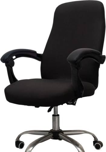 Melaluxe Office Chair Cover - Stretch Desk Cover, Computer Black