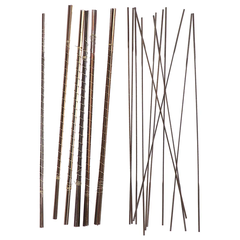12 adet Mini elmas tel testere bıçağı kesici takı Metal kesme Jig bıçakları ağaç İşleme el sanatları araçları kaydırma Spiral diş 130mm