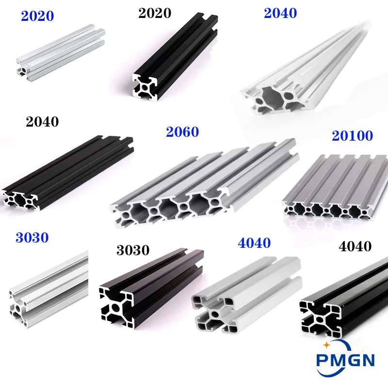 2020 2040 3030 2080 alüminyum profil 100 200 300 350 400 450 500 550 600 mm lineer ray ekstrüzyon ekstrüzyon CNC 3D yazıcı parçaları
