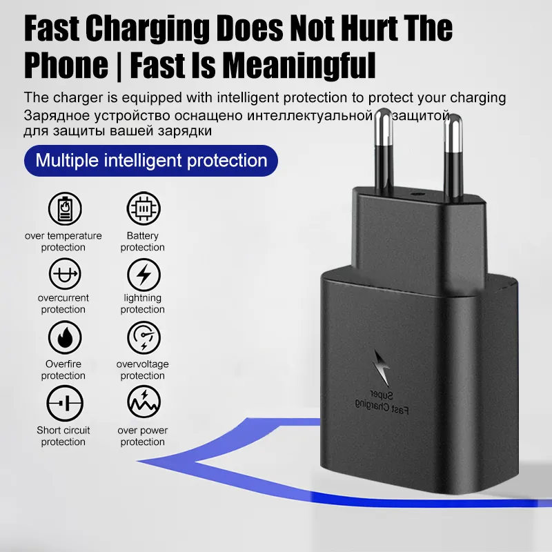 25W 45W SAMSUNG şarj için USB tip C kablo Samsung Galaxy S20 S21 S22 S23 Ultra not 20 artı PD telefon süper hızlı şarj