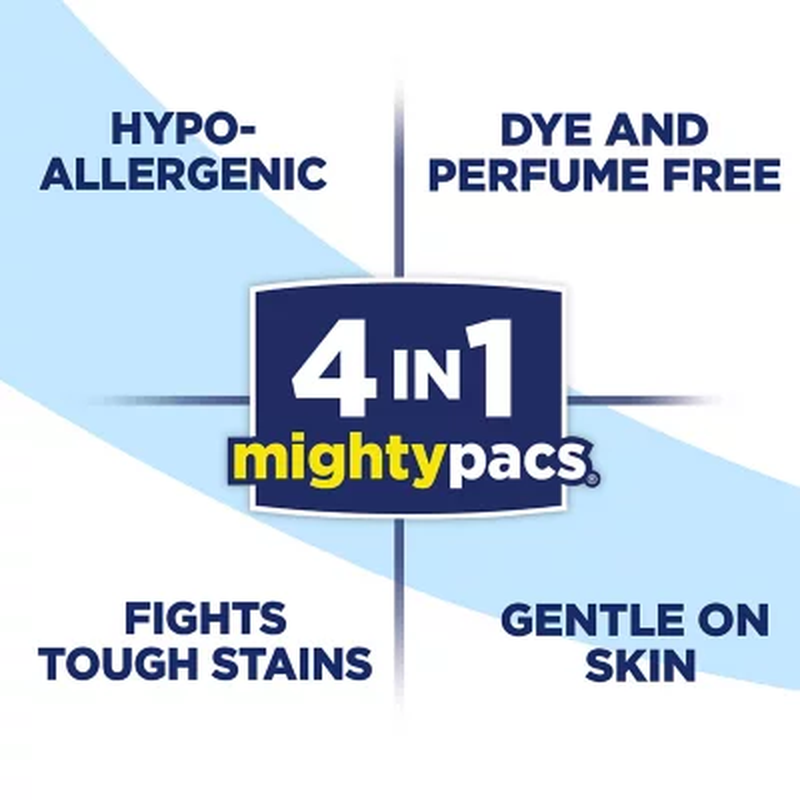 All Mighty Pacs Laundry Detergent, Free Clear for Sensitive Skin (120 Ct.) - Görsel 11