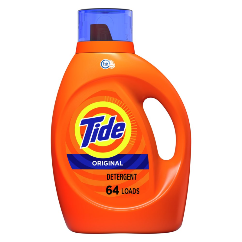 Tide Liquid Laundry Detergent, Original, 64 Loads 92 fl oz, HE Compatible