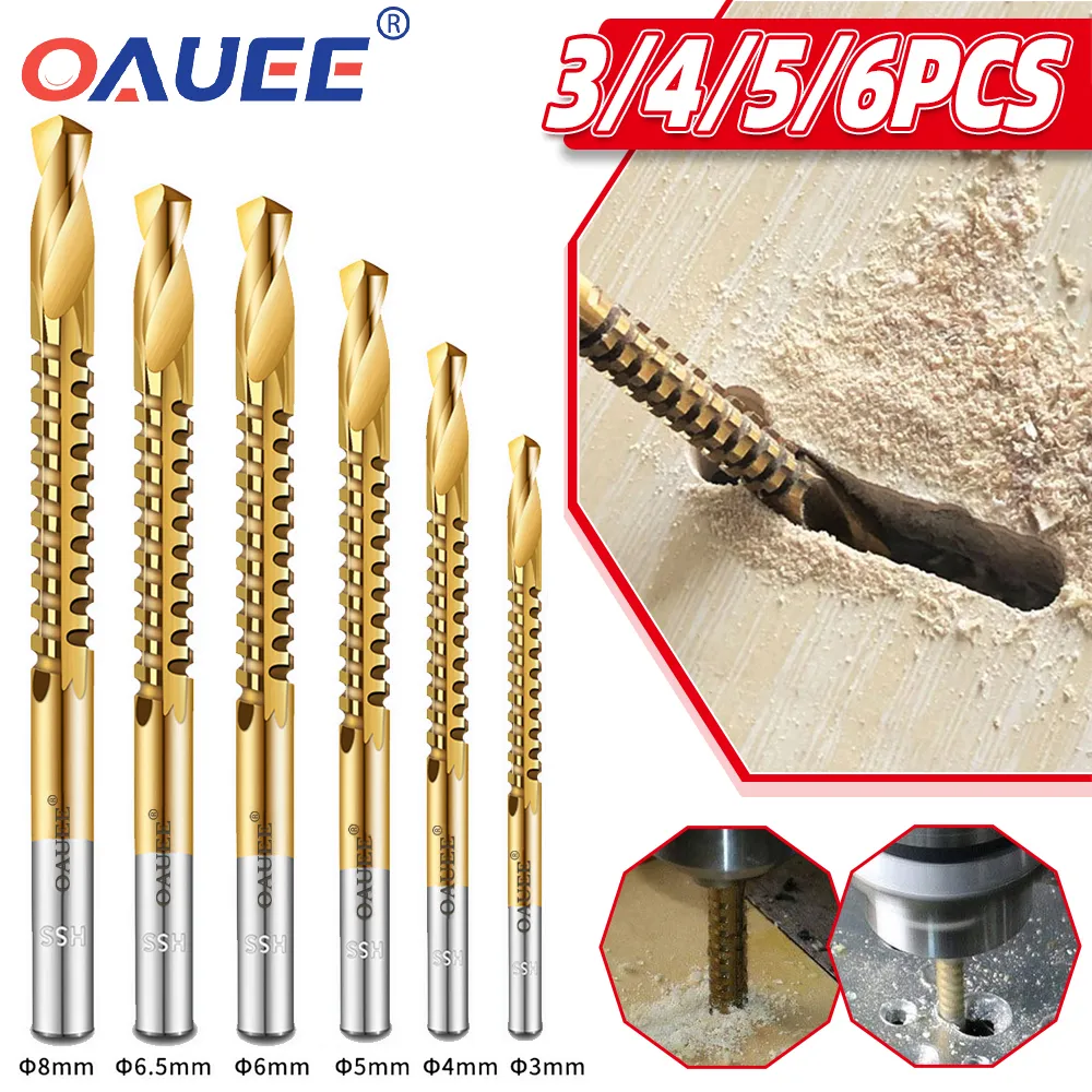 3/4/5/6 adet kobalt matkap ucu Spiral vida metrik kompozit dokunun matkap kesme delme parlatma ağaç İşleme HSS güç araçları