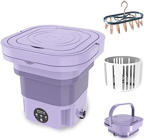 Portable Washing Machine, Ultrasonic Turbine Mini Washing Machine & Dishwasher with Suction Cups for Home Travel College Room RV Apartment, Turbo Washer for Cleaning Sock,Underwear Appliances