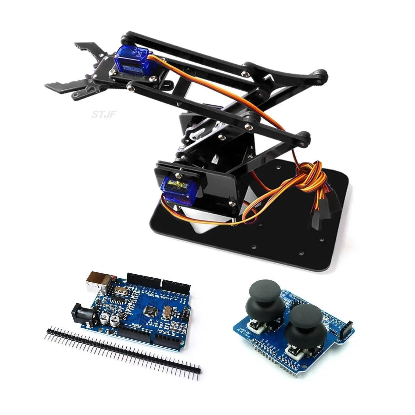 4DOF Unassembly akrilik mekanik kol Arduino için Robot manipülatör pençe Maker öğrenme DIY kiti Robot