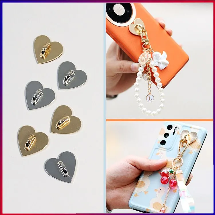 5 adet cep telefonu Charm kanca yapıştırıcı Metal telefon parmak kavrama yaratıcı evrensel DIY halka tutucu için cep telefonu Charm kanca