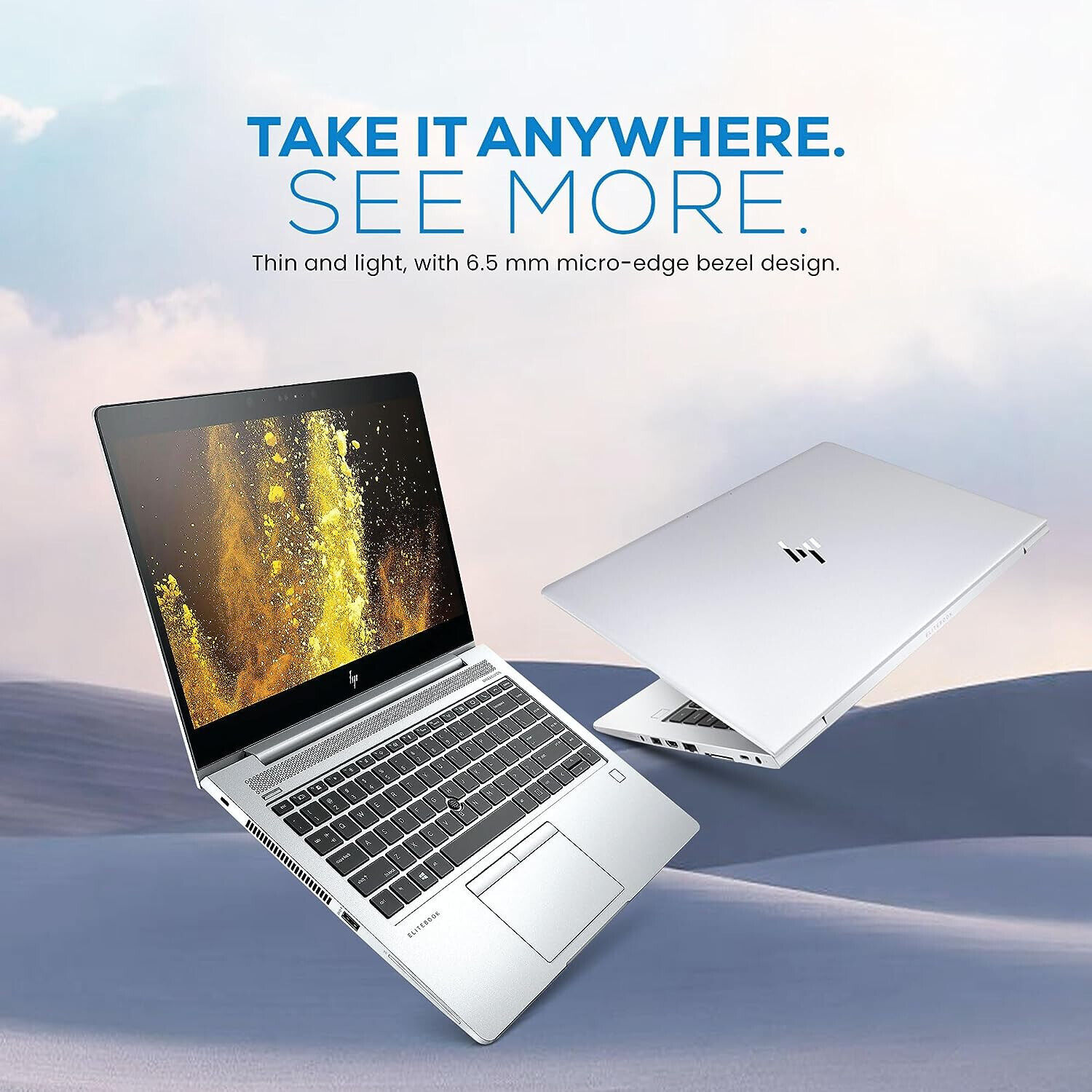 HP EliteBook 745 G5 14” Laptop, AMD Ryzen 5 Pro-2500U, 16GB 256GB SSD Win 11 Pro - Görsel 6