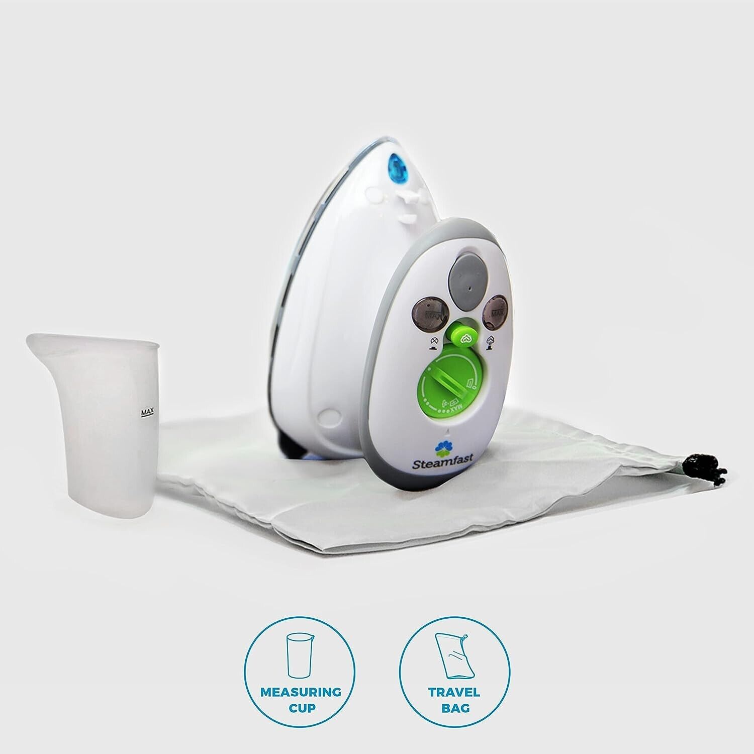🔥NEW🔥Steamfast SF-720 Mini Travel Steam Iron with Dual Voltage, Travel Bag (T)