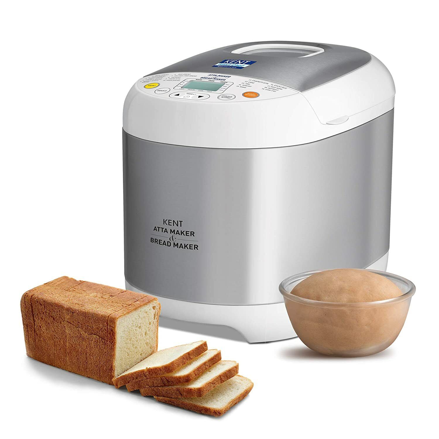 KENT Atta and Bread Maker Knead Atta Dough Maker 550-Watt 220 V Steel Grey