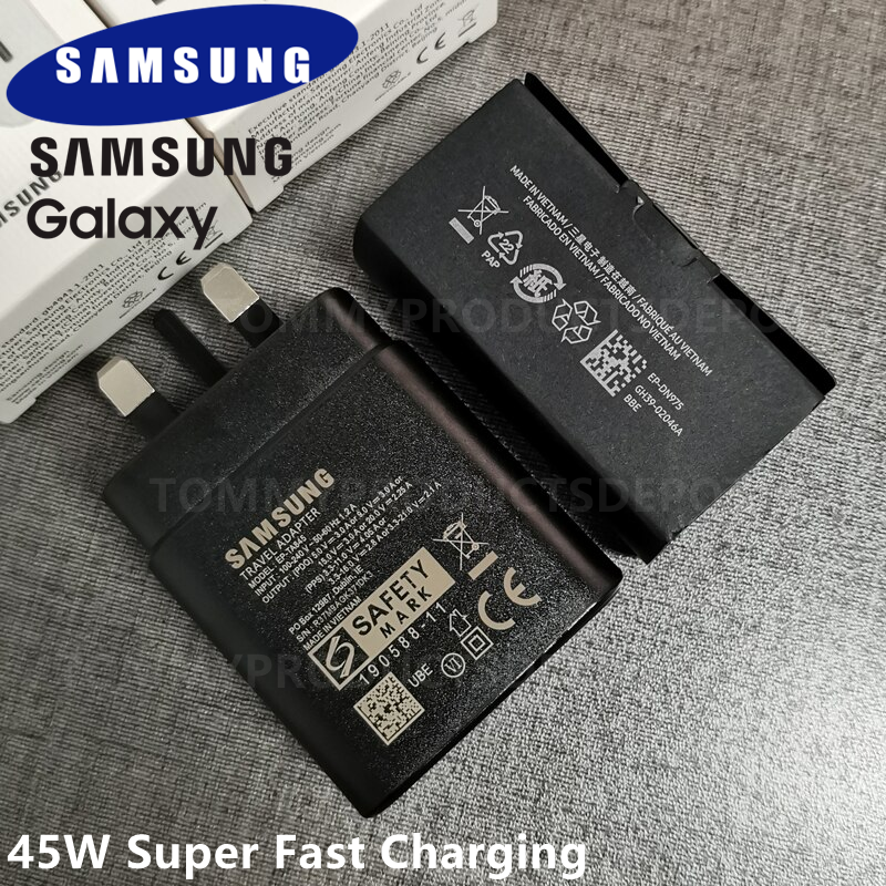 Genuine 45W Super Fast Charger Plug Cable For Samsung Galaxy S23 Ultra S23+ Lot