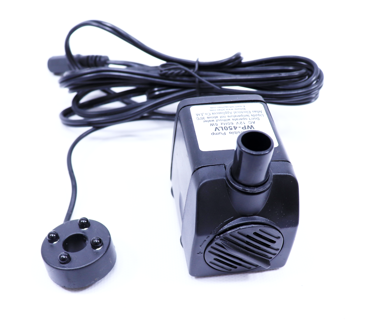 Jebao WP450LED 12V Indoor Fountain Pump w/10W LED Multi-Color Light - 118 gph