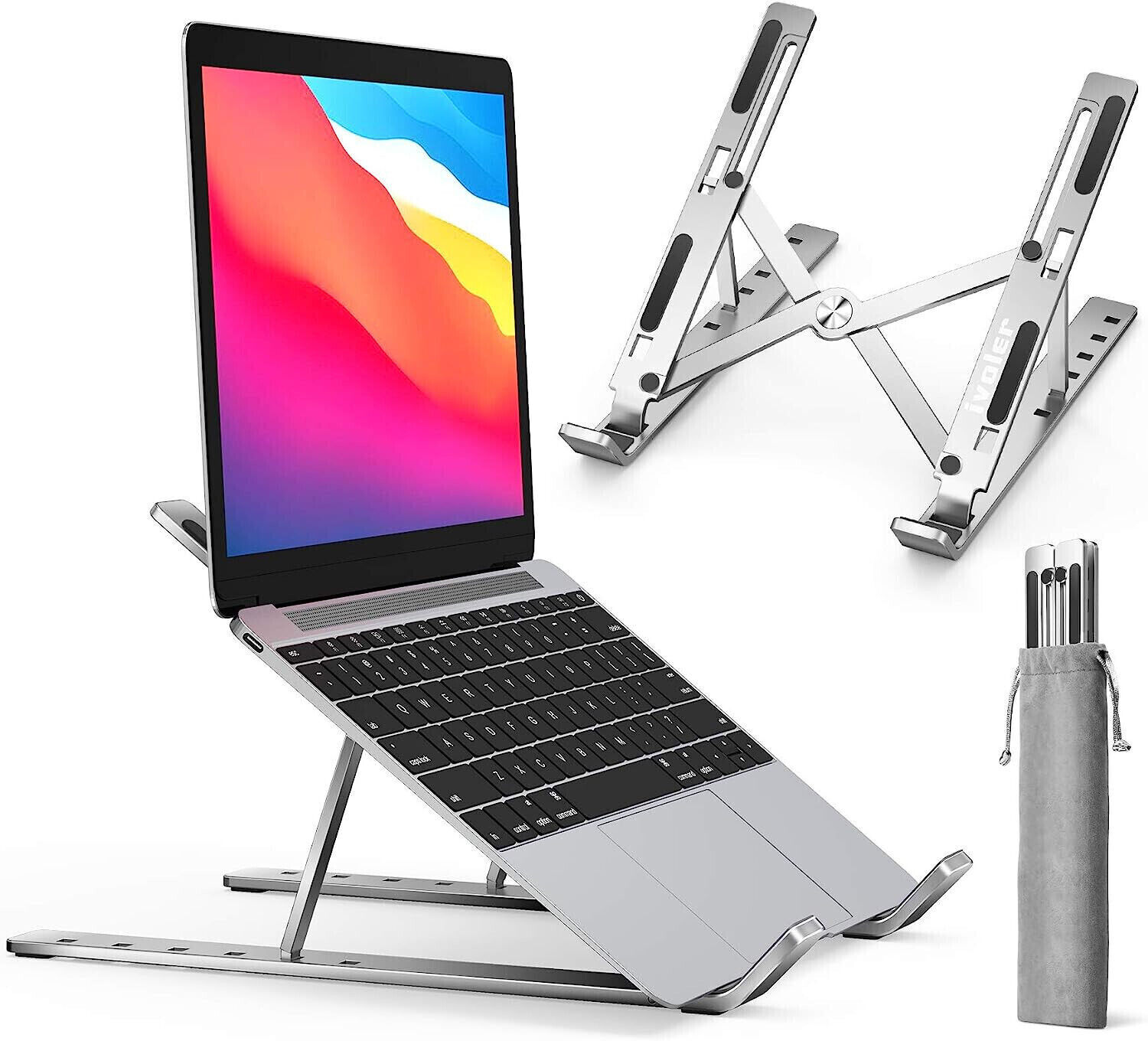 Adjustable Laptop Stand Riser Folding Portable Tablet Laptop Holder for Desk UK