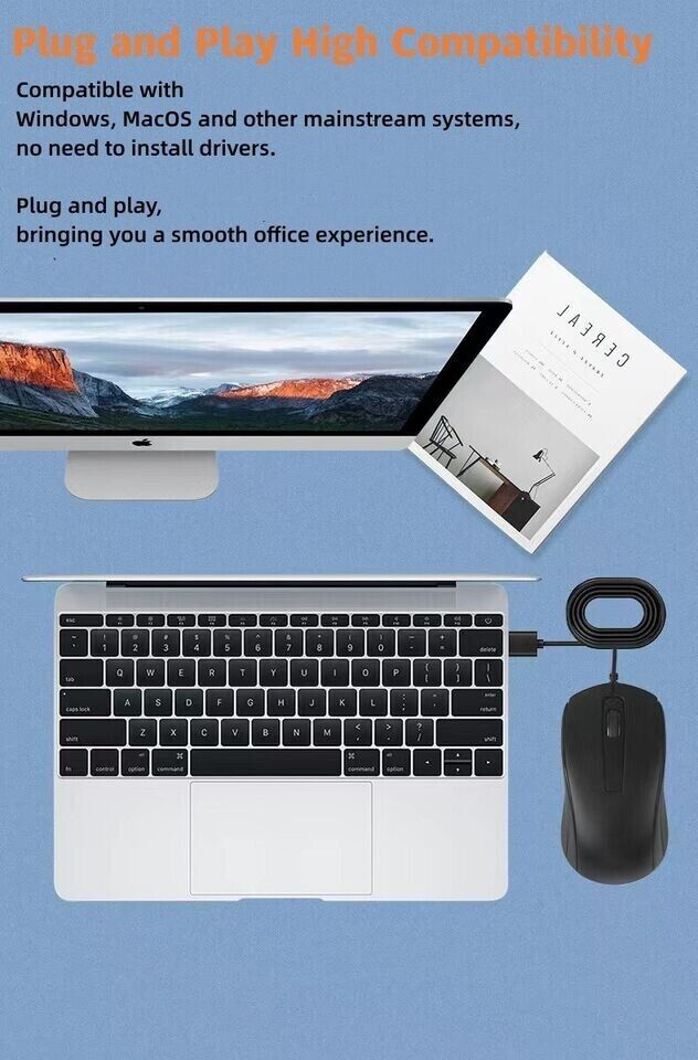 Philips SPK7234 USB Wired Computer Mouse for PC Laptop Desktop Computers