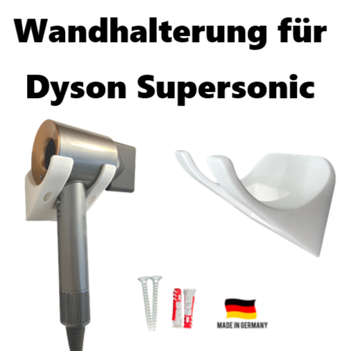 Wall Mount for Dyson Supersonic Hair Dryer White