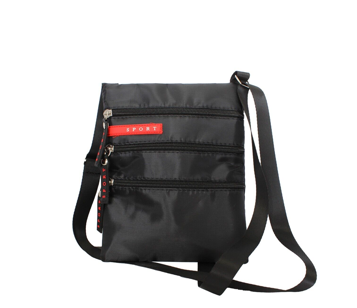 Unisex Messenger Bag Small Cross Body Shoulder Utility Black Travel Work Bag