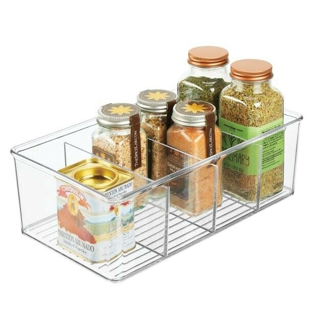 Kitchen Pantry Food Cabinet Organizer, Clear, 2 Count