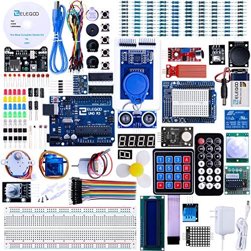 RockBee UNO R3 Intermediate Kit and Tutorial (73 Items), with Memory Card, Utilizes Original Chips Compatible with Arduino IDE Electronics