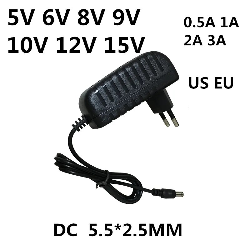 AC 110-240V DC 5V 6V 8V 9V 10V 12V 15V 0.5A 1A 2A 3A evrensel güç adaptörü kaynağı LED ışık şeritler için ab şarj aleti adaptörü