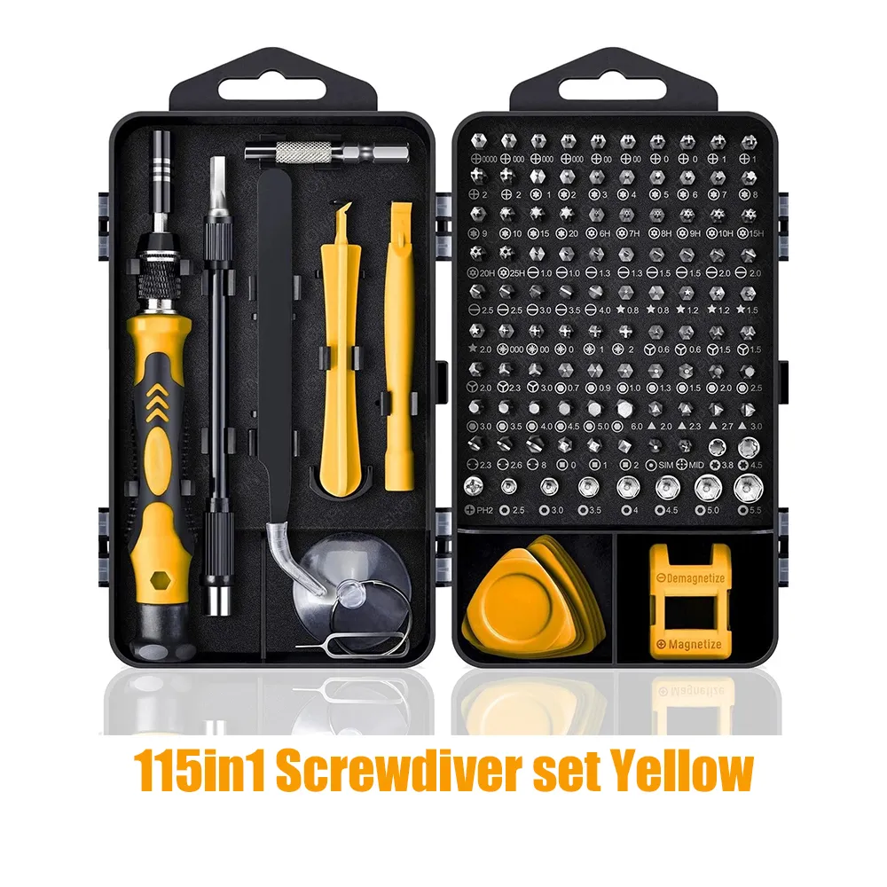 Bilgisayar tamir kiti 120 1 manyetik tornavida seti hassas Torx Phillips Hex bit kiti dizüstü telefon için el aracı - Görsel 6