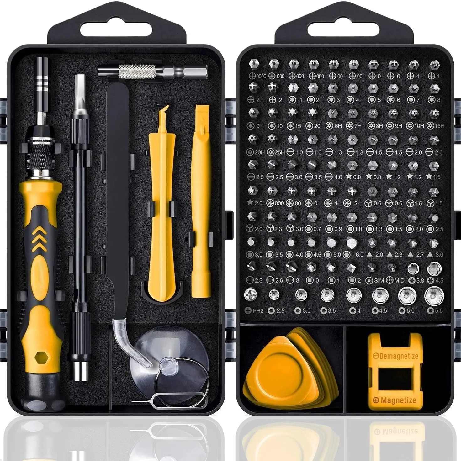 Bilgisayar tamir kiti 120 1 manyetik tornavida seti hassas Torx Phillips Hex bit kiti dizüstü telefon için el aracı
