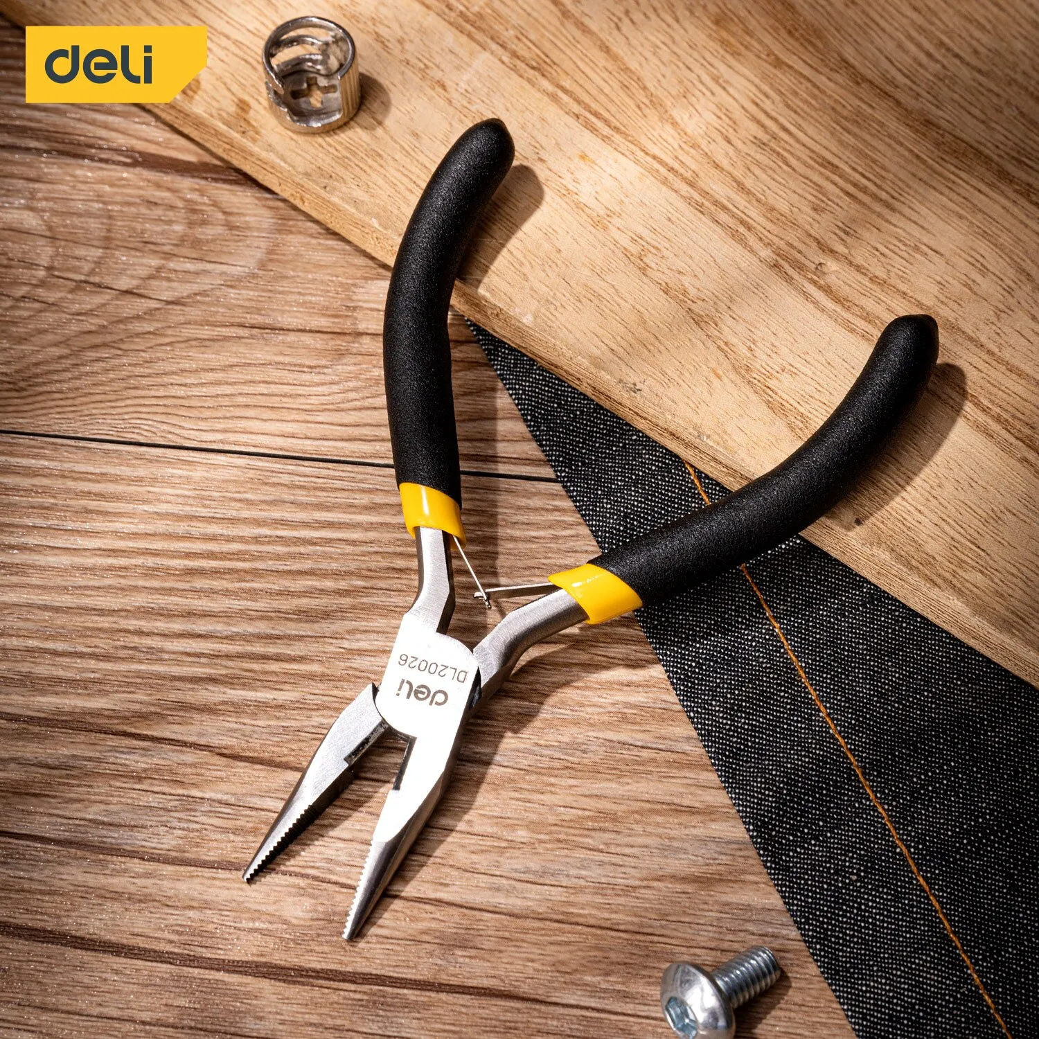 DeLi 5 inç evrensel tel kesici Mini uzun kargaburun çok fonksiyonlu donanım el aletleri elektrikçi