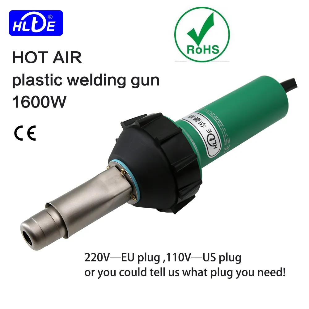 HLTE-D16 1600W plastik kaynakçı sıcak hava meşalesi ısı tabancası kaynak PP/PE/PVC sıcak erimiş borular, plastik levhalar, vinil zemin, jeomembran