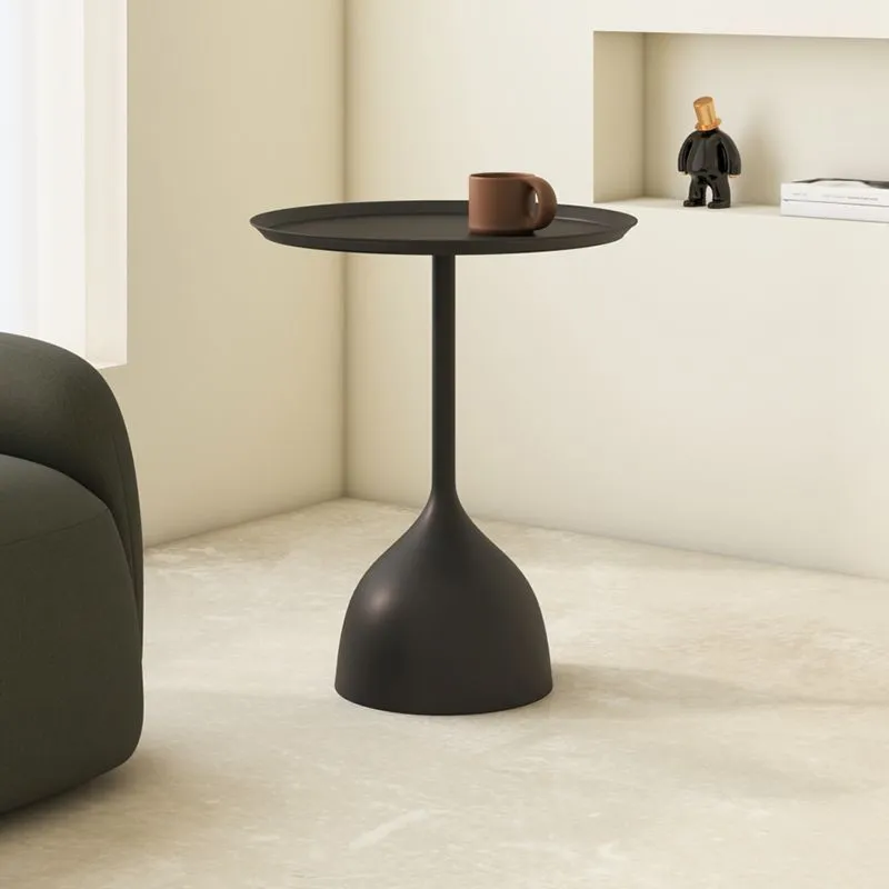 Krem kanepe kenar masa oturma odası cep çay masası Mini balkon demir sanat masa lambası lüks köşe masa yaratıcı kenar masa